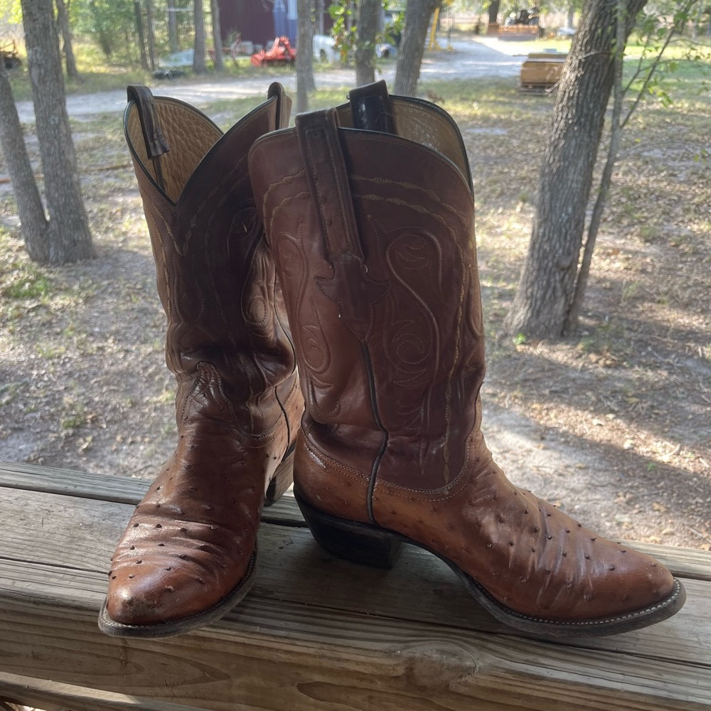 Lucchese Men’s Boots Ostrich Leather